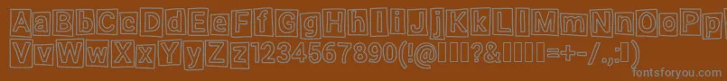 Highlight Font – Gray Fonts on Brown Background