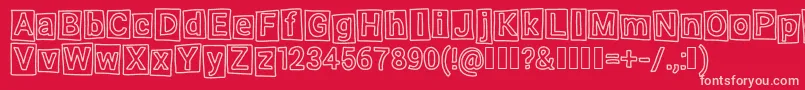 Highlight Font – Pink Fonts on Red Background