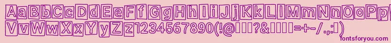Highlight Font – Purple Fonts on Pink Background
