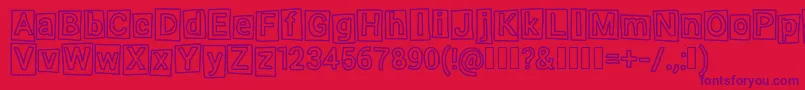 Highlight Font – Purple Fonts on Red Background