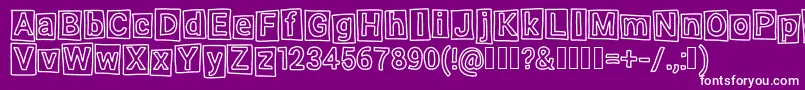 fuente Highlight – Fuentes Blancas Sobre Fondo Morado