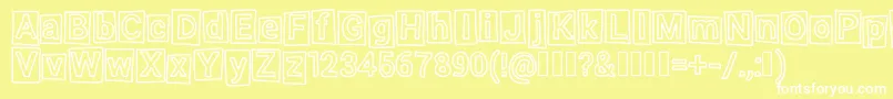 Шрифт Highlight – белые шрифты на жёлтом фоне