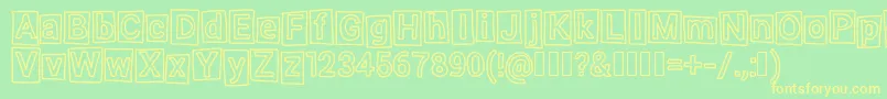 Highlight Font – Yellow Fonts on Green Background