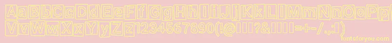 Highlight Font – Yellow Fonts on Pink Background