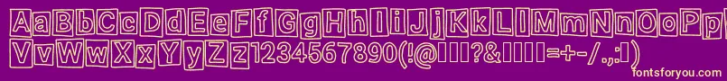 Highlight Font – Yellow Fonts on Purple Background
