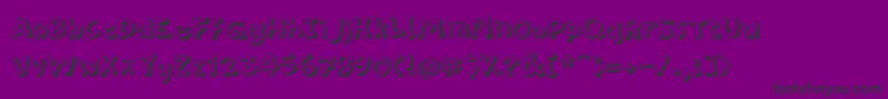 PfamateurThinshadow-Schriftart – Schwarze Schriften auf violettem Hintergrund