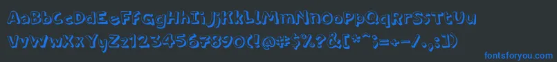 PfamateurThinshadow Font – Blue Fonts on Black Background