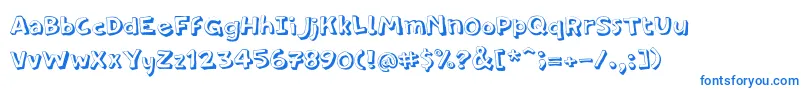 PfamateurThinshadow Font – Blue Fonts on White Background