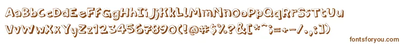 Шрифт PfamateurThinshadow – коричневые шрифты на белом фоне