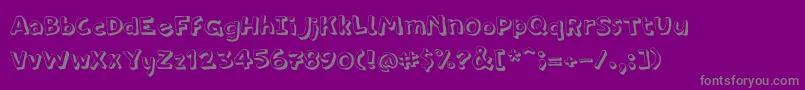 Police PfamateurThinshadow – polices grises sur fond violet