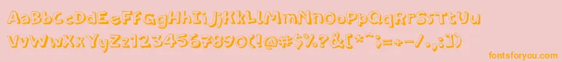 PfamateurThinshadow Font – Orange Fonts on Pink Background