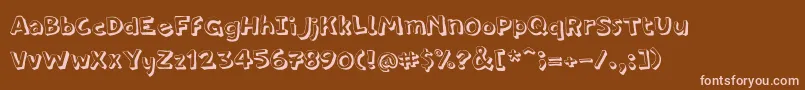 PfamateurThinshadow Font – Pink Fonts on Brown Background