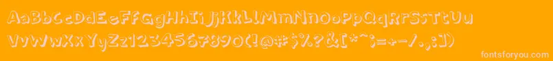 PfamateurThinshadow Font – Pink Fonts on Orange Background