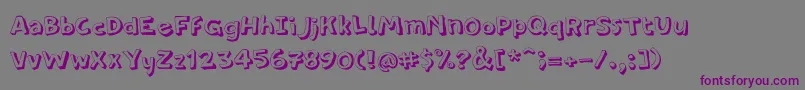 Шрифт PfamateurThinshadow – фиолетовые шрифты на сером фоне