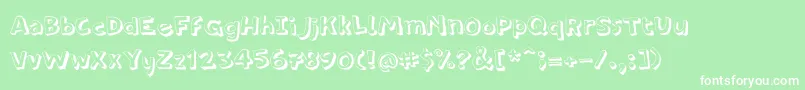 PfamateurThinshadow Font – White Fonts on Green Background