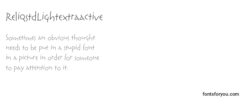 ReliqstdLightextraactive Font
