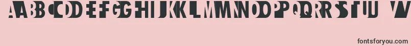 フォントHeala – ピンクの背景に黒い文字