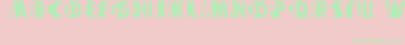 フォントHeala – ピンクの背景に緑の文字