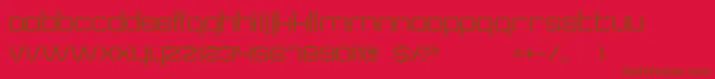 Fonte SquaretypeB – fontes marrons em um fundo vermelho