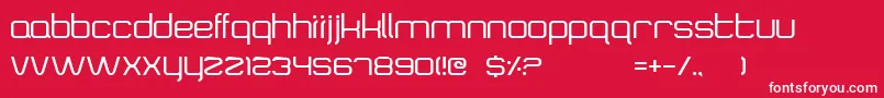 SquaretypeB Font – White Fonts on Red Background