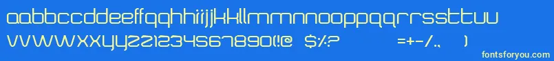 フォントSquaretypeB – 黄色の文字、青い背景