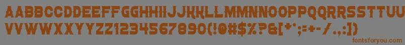 ConfettiWestern Font – Brown Fonts on Gray Background