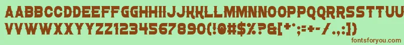 ConfettiWestern Font – Brown Fonts on Green Background