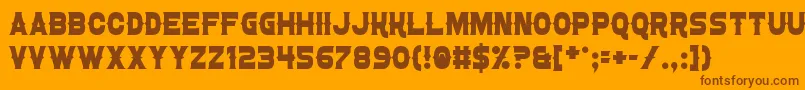 Saiba mais sobre a fonte ConfettiWestern Fonte ConfettiWestern – fontes marrons em um fundo laranja