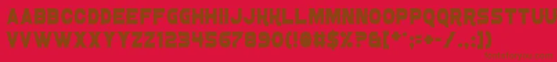 ConfettiWestern Font – Brown Fonts on Red Background