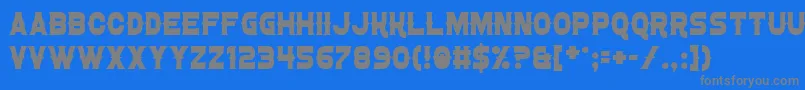 ConfettiWestern Font – Gray Fonts on Blue Background