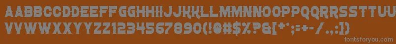 ConfettiWestern Font – Gray Fonts on Brown Background