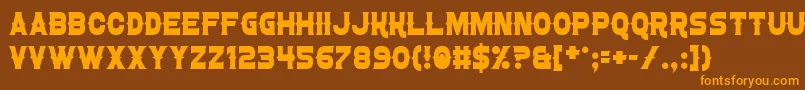 ConfettiWestern Font – Orange Fonts on Brown Background