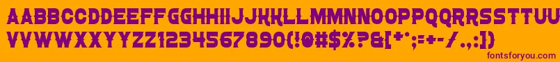 ConfettiWestern Font – Purple Fonts on Orange Background