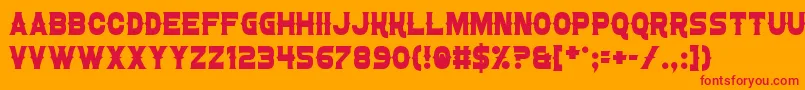 ConfettiWestern Font – Red Fonts on Orange Background