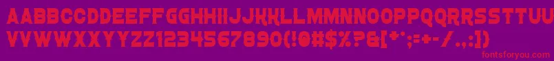 ConfettiWestern Font – Red Fonts on Purple Background