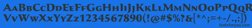 SavaproBlack Font – Black Fonts on Blue Background