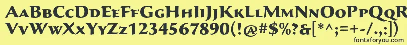 SavaproBlack Font – Black Fonts on Yellow Background