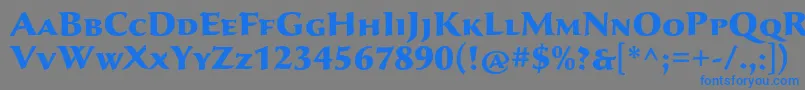 SavaproBlack Font – Blue Fonts on Gray Background