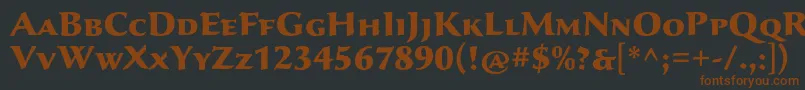Шрифт SavaproBlack – коричневые шрифты на чёрном фоне