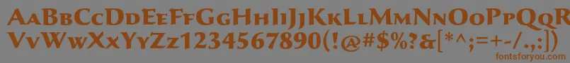 SavaproBlack Font – Brown Fonts on Gray Background