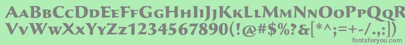 SavaproBlack Font – Gray Fonts on Green Background