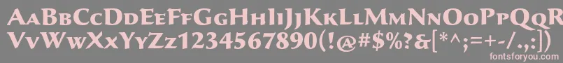 SavaproBlack Font – Pink Fonts on Gray Background