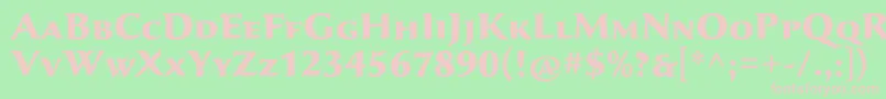 SavaproBlack Font – Pink Fonts on Green Background