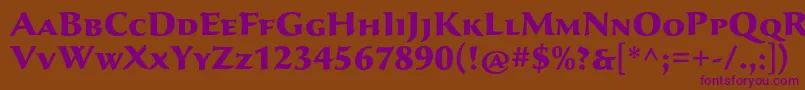 SavaproBlack Font – Purple Fonts on Brown Background