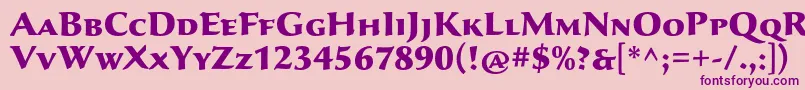 SavaproBlack Font – Purple Fonts on Pink Background