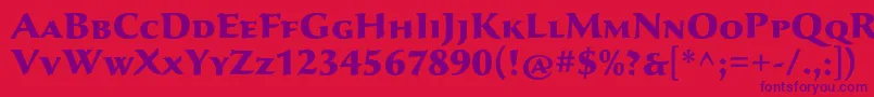 SavaproBlack Font – Purple Fonts on Red Background