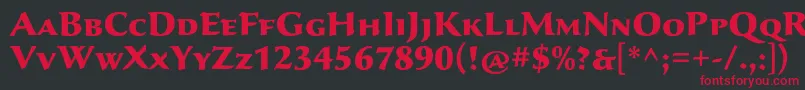 SavaproBlack Font – Red Fonts on Black Background