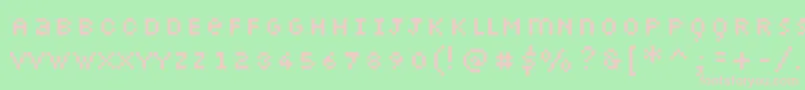 Petiote Font – Pink Fonts on Green Background