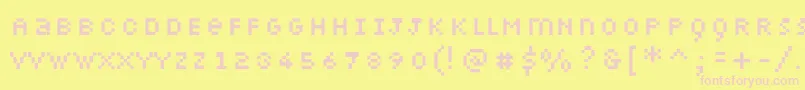 Petiote Font – Pink Fonts on Yellow Background