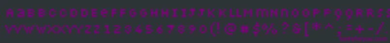 Petiote Font – Purple Fonts on Black Background